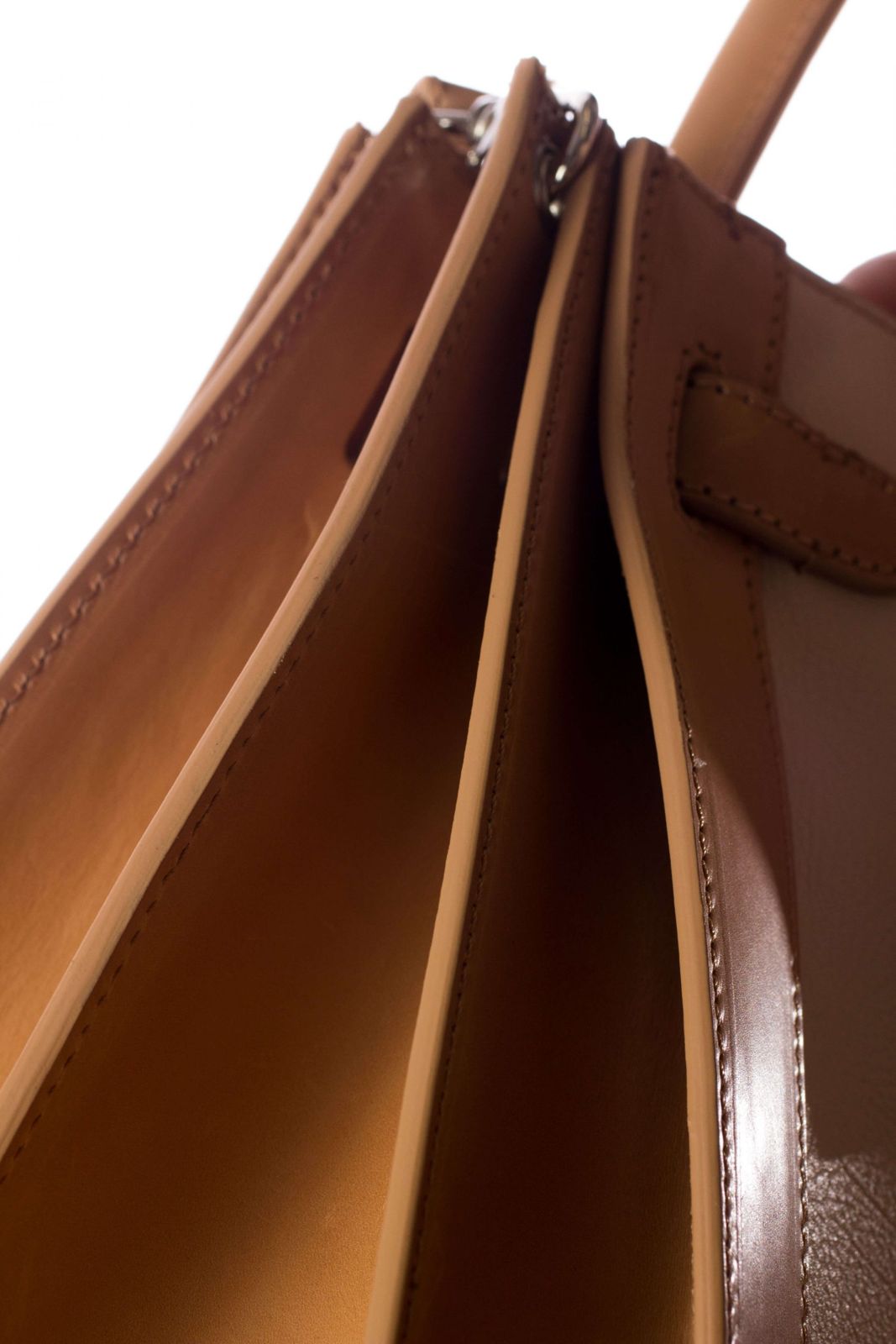 Tan leather tote bag